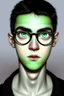 Placeholder: Book description: A boy with thin face, black hair and bright-green eyes. He wore round glasses. very thin scar on forehead