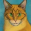 Placeholder: Portrait of a cat by Van Gogh