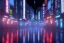 Placeholder: Cinematic, romantic, atmospheric, night, Tokyo, dark, rain, high definition, blue neon lights, blender 3d