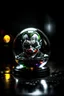 Placeholder: portrait of joker inside crystal ball against pitch black background, shot on Hasselblad h6d-400c, zeiss prime lens, bokeh like f/0.8, tilt-shift lens 8k, high detail, smooth render, down-light, unreal engine, prize winning