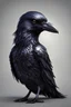 Placeholder: metallic raven, realistic, fantasy creature