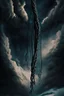 Placeholder: Human corpses, a long, strong and large rope hanging from the terrifying sky, inspired by science fiction, the scene is drama and cinema scenarios, the epic of the sky, dark colors, sad and depressing ،