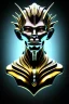 Placeholder: Silver alien, head, wicked, black eyes, blood, 8k, finely detailed, photo realistic, Anunnaki black male African Egyptian alien, cracks in the voodoo head, wicked,Asian turquoise eyes, crown, Elephant, 8k, finely detailed, photo realistic, tiger turquoise skull head gold dragon space alien sun skeleton gold gorilla silver crown silver eyes