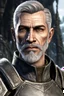 Placeholder: An old male imperial legionnaire from Skyrim with brown eyes, short gray hair and a light beard