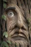 Placeholder: Hyper realistic face on a tree