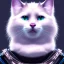 Placeholder: Wearing make up avatar in pandora, and a fluffy cat