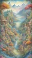 Placeholder: Panorama of paradise, big scene. Watercolor patchwork, wet watercolor, Daniel Merriam style, Josephine Wall, Catherine Arble 4K 3D 虚幻引擎 非常有吸引力 高细节 幻想 绗缝 清脆的品质 丰富多彩 美丽 复杂 电影级后期处理 高分辨率 高立体观感