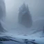 Placeholder: lost, feeling, winter landscape, ice field, crystals, surreal, dreamlike, foggy