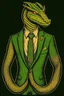 Placeholder: Mythical serpent dressed in a suit