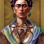 Placeholder: A beautiful portrait of Frida Kahlo by alphonse mucha, japanese tatoos, 4k, high details