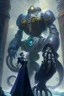 Placeholder: Agatha and Kasparov stood side by side, united in their pursuit of justice and the restoration of balance. The colossal octopus-robot, now blessed with Agatha's invocation, became a symbol of their shared resolve. It stood as a guardian, a champion against the encroaching darkness that threatened to consume their world.