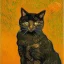 Placeholder: Portrait of a cat by Van Gogh