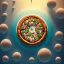 Placeholder: 100mm photo of isometric floating island in the sky, surreal pizza with pizza, intricate, high detail, behance, microworlds smooth, macro sharp focus, centered