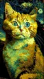 Placeholder: Portrait of a cat by Van Gogh