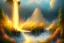 Placeholder: golden waterfall falling from clouds from heaven on meadow, hyper detailed, digital painting, elegant, centered, detailed, neon signs, 8k, shining, heaven