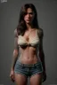 Placeholder: Ultra Realistic image, 25 years old brunette woman, Madrid, portrait, small stature, too small chest, yakuza body tattoo, vibrant color, highly detailed, art stations, concept art, smooth, unreal engine 5, god rays, ray tracing, RTX, lumen lighting, ultra detail, volumetric lighting.