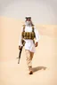 Placeholder: Photography Misterius Arabian Palestine Soldier Man Mask Walking alonely on desert