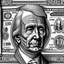 Placeholder: hedcut wsjstyle engraved light lined based on united states federal reserve note dollar bill