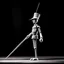 Placeholder: thin stick soldier black and white