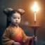 Placeholder: a cute litte human toddler wearing Hanfu, holding one large candle, BK complex detail, cinema, reality, detail, octane rendering, stoic cinematic 4k epic detailed photograph shot on kodak detailed bokeh cinematic hbo dark moody 8k, 85mm f/16 by leica