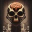 Placeholder: a human brain in liquid blood, steam punk, scary, horror, realistic, made in octane, cinematic, ultra-realistic, extremely detailed octane rendering, 8K, VRAY Super Real ar 2:3, dof photorealistic futuristic 50mm lens hard lighting dark gray tintype photograph, realistic lighting