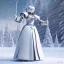 Placeholder: smooth hyper realistic, beautiful Japanese snow knight robot in crown, pale colors, dark cosmos background, extremely sharp detail, finely tuned detail, ultra high definition, 8 k, unreal engine 5, ultra sharp focus, accurate sword wings, positive smile, lot of details, fit within portrait, Ambiance winter, perfect composition, perfect hair, perfect hands, finger up gestures