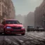 Placeholder: an skoda ultra realistic,wide body , rally concept, 4k ,on street,8k resolution, high-quality, fine-detail, parked in crowded city winter wide body night future city