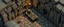Placeholder: isometric map of 4x4 meter room, with an ogre and an orc captain, and a chest under a table, the room is rough and cavelike
