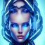 Placeholder: cyberblue, head, women, portrai, tron