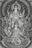 Placeholder: Hinduism, modern realistic cartoon drawing, grayscale, adult coloring pages, Hindu god Brahma, male god, wisdom, transformation, lined drawing, coloring page, 300 dpi, high quality print, painted portrait, full body, white hair , masculine, mature, handsome, upper body, muscular, hairy torso, fantasy, intricate, elegant, highly detailed, digital painting, artstation, concept art, smooth, sharp focus, illustration, 8K, HDR, masterpiece, pastel quad Color, 3D vector art, cute and quirky, fantasy