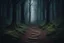 Placeholder: лес темный, с тропинками