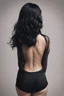 Placeholder: back of the girl with curvy black hair
