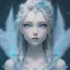Placeholder: icy blue, anime, fairy queen,tears, majestic, ominous, ice, wildflower, intricate, masterpiece, expert, insanely detailed, 4k resolution, retroanime style, cute big circular reflective eyes, cinematic smooth, intricate detail , soft smooth lighting, soft pastel colors, painted Rena