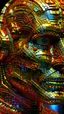 Placeholder: robot & men 2 beta 1 3 3 0, in the style of illusory wallpaper portraits, colorful realism, modular, intense close-ups, dark gold and red, uhd image, mosaic-inspired realism --ar 71:118 --s 750 --v 5.2