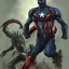 Placeholder: crossover between alien xenomorph and captain America