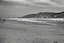 Placeholder: la playa en zarauz, años 50, fotografía en blanco y negro. nostalgia