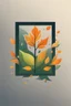 Placeholder: square logo , landscape with leaf fall, flying leaves