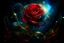 Placeholder: Alexander Jansson || CLOSE UP OF Breathtaking, Gorgeous, Glowing Bioluminescent Red Rose Flower, AT NIGHT, Golden Magic, Gorgeous, Intricate, Extremely Detailed, Beautiful”