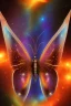 Placeholder: A luminous brown butterfly in a galaxy in space