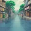 Placeholder: beauitful rainy street glowing