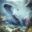 Placeholder: whale, bigger glass manet, light rays in water, triton