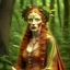 Placeholder: an attractive ginger faun woman in the forest, medieval clothing, deviantart, fantasy, aged 19