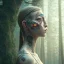 Placeholder: full face tattoo of an open window and forest view covers entire face and skin, 8k resolution, high-quality, fine-detail, intricate, digital art, detailed matte, volumetric lighting, illustration, octane render,