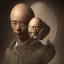 Placeholder: portrait of one korean man whose head is a giant egg