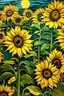 Placeholder: campos de girasoles al estilo renuar