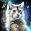 Placeholder: a beautiful, stunning mixed media artwork of cat made of clouds, butterflies, milky way, digital painting, hyper-realistic, intricate, high-quality, fine-detail, in the style of Lea Roche, Dottie Dracos, brian froud, howard lyon, selina french, anna dittmann, annie stokes, lisa parker, greg rutowski,