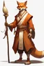 Placeholder: brown fox humanoid monk dnd