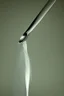 Placeholder: in focus, a jet of water flows into a spoon and splashes everywhere