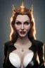 Placeholder: Brandi Love as evil queen in black leather, leather, busty, cleavage, angry, stern look. character design by cory loftis, fenghua zhong, ryohei hase, ismail inceoglu and ruan jia. unreal engine 5, artistic lighting, highly detailed, photorealistic, fantasy