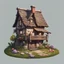 Placeholder: beautiful cottage game asset, no background